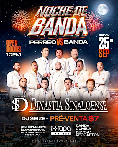 NOCHE DE BANDA: PERREO VS BANDA FRIDAY SEPTEMBER 25
