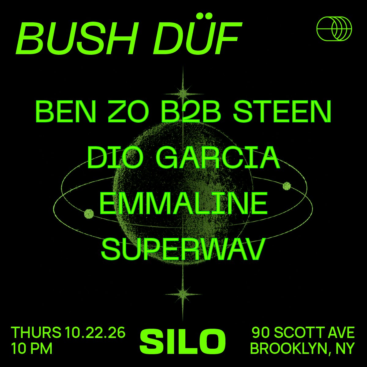 BUSH DÜF (Full Venue Event, Free w/ RSVP)