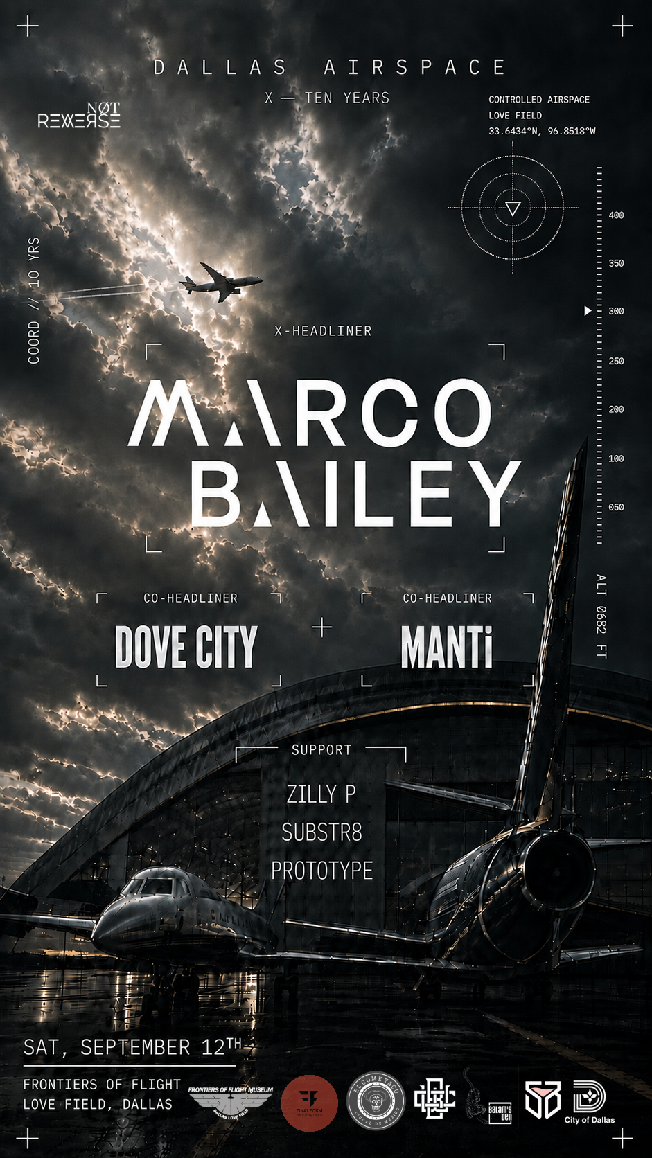 NØT RΞVΞЯSΞ > Dallas Airspace with Marco Bailey - MANTi - Dove City at Frontier of flights