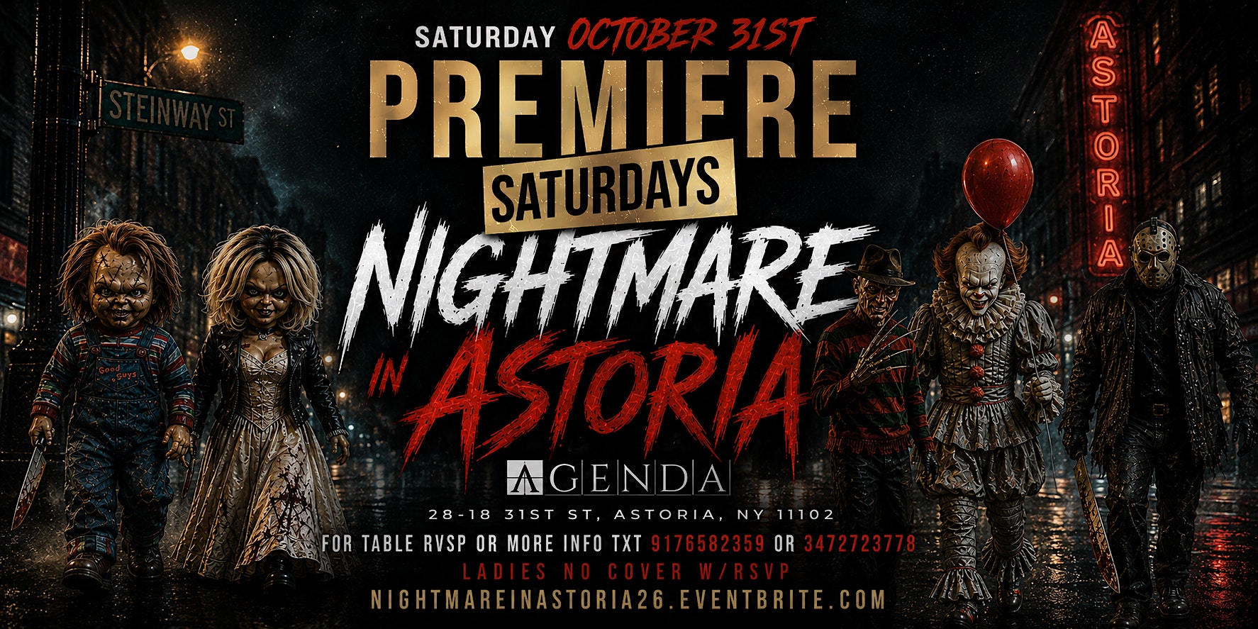 “NIGHTMARE IN ASTORIA “ PREMIERE SATURDAY HALLOWEEN PARTY