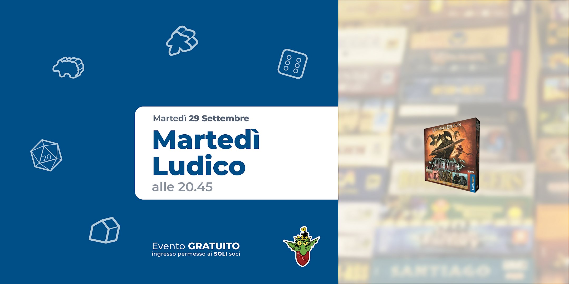 Martedì Ludico 29 Settembre ore 20.45