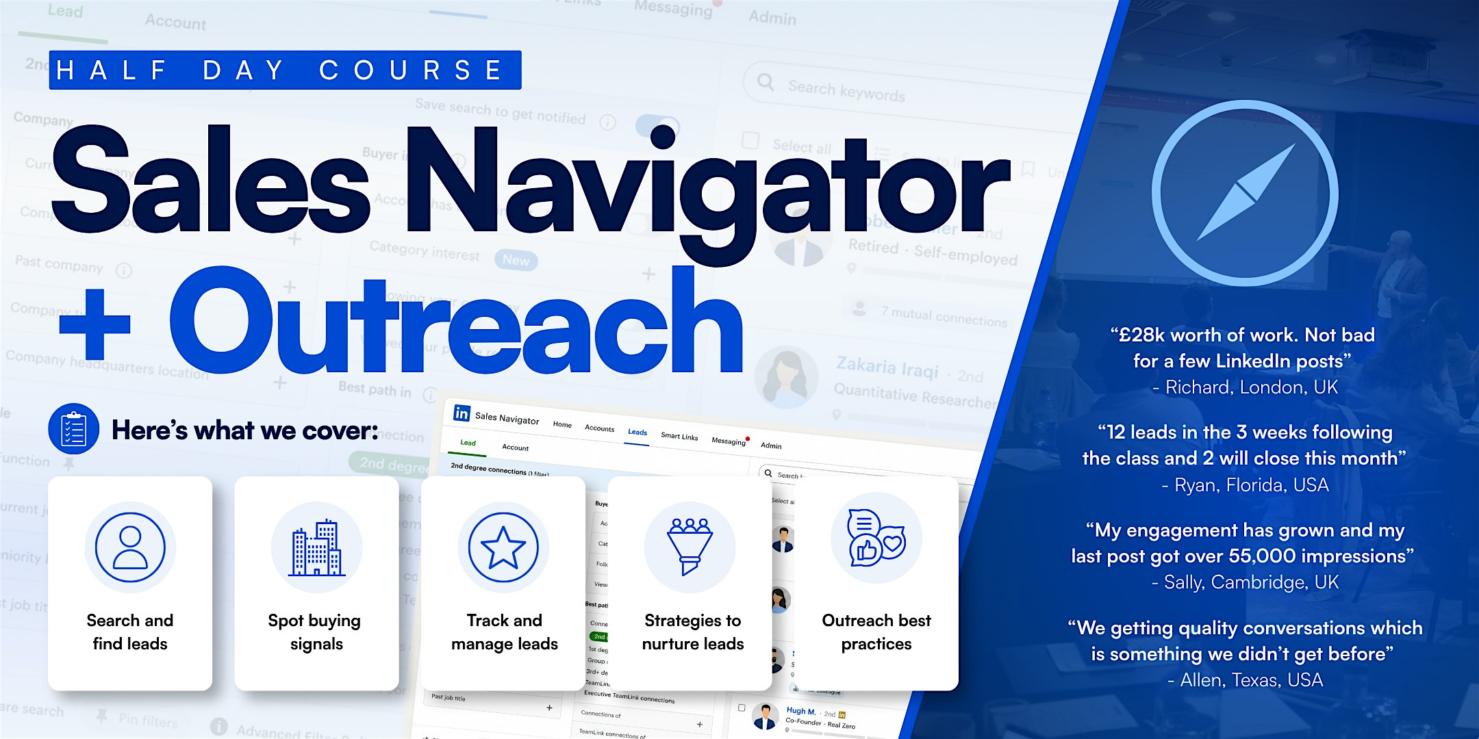 Sales Navigator & Outreach (Half Day Course) - DALLAS