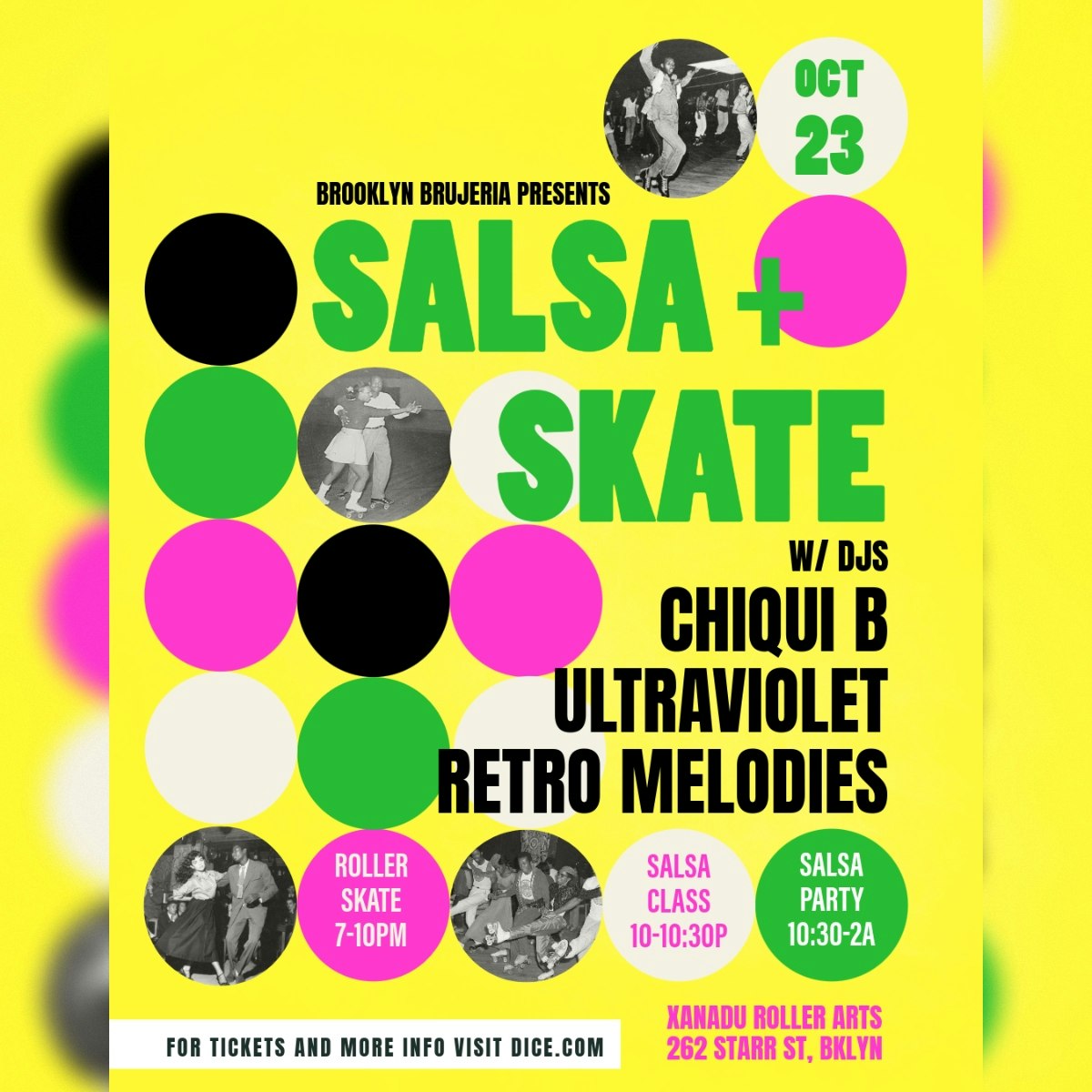 SALSA & SKATE hosted by Chiquita Brujita (skate + workshop + dance party)
