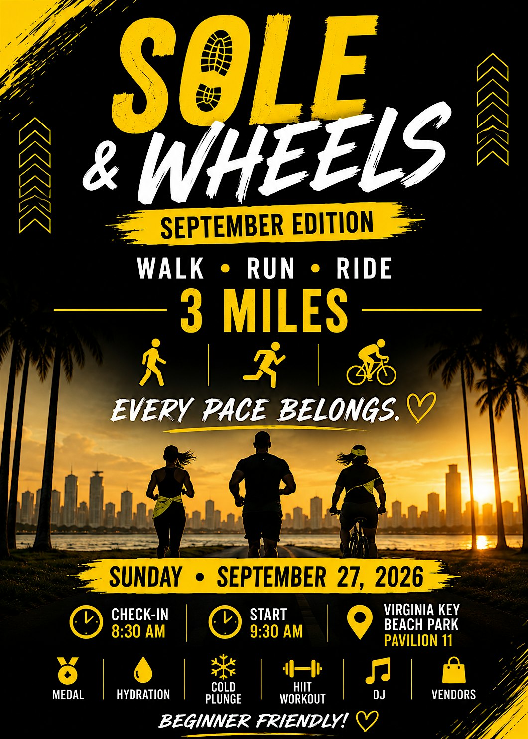 SOLE AND WHEELS: WALK *RUN*RIDE 5K
