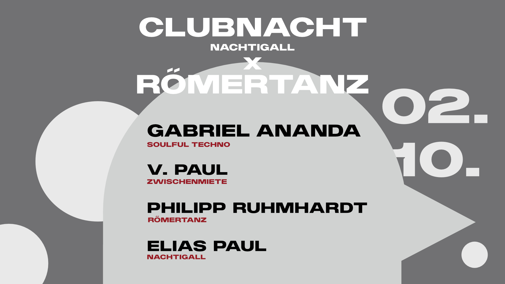 CLUBNACHT x RÖMERTANZ with Gabriel Ananda
