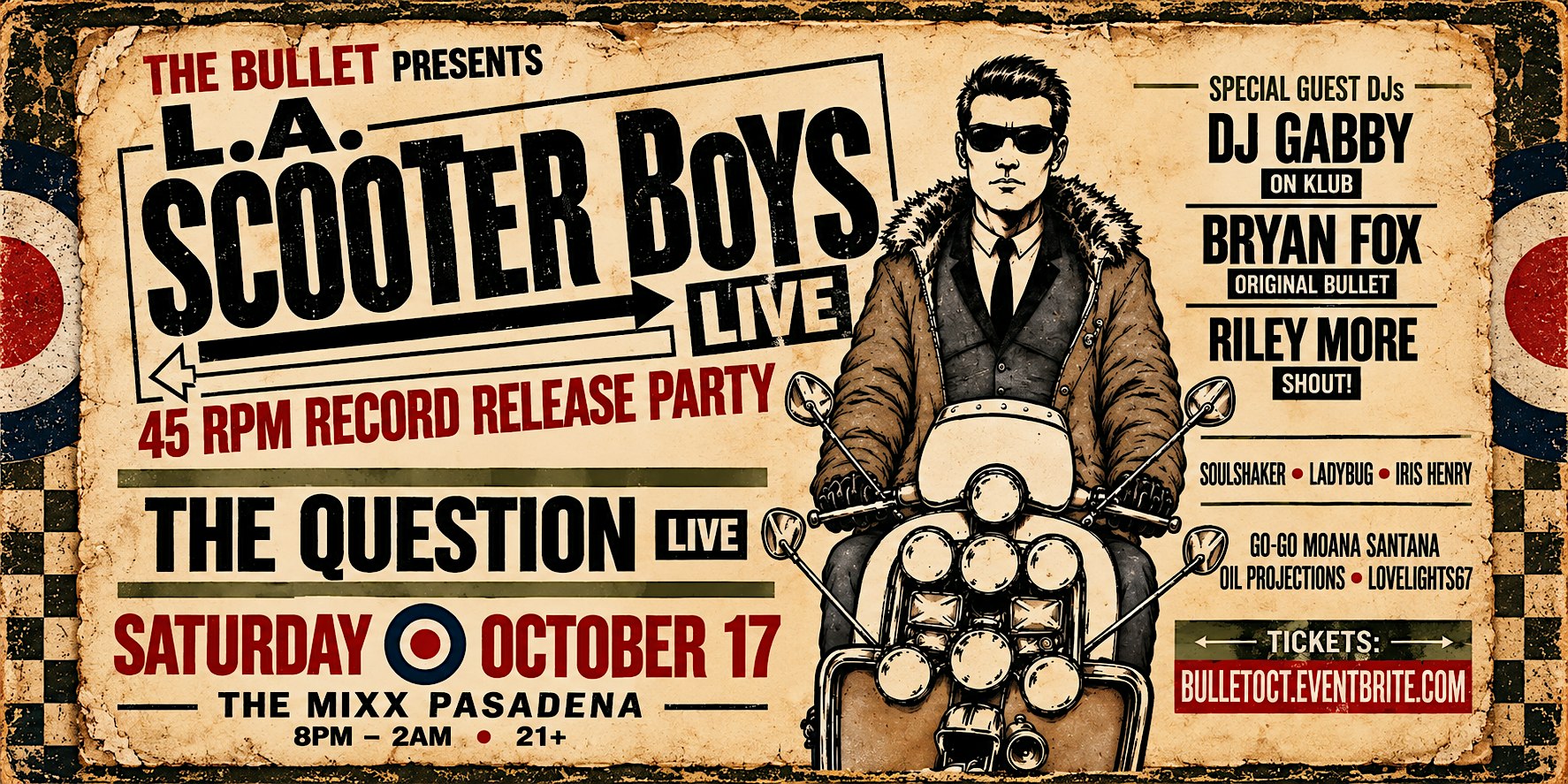 L.A. Scooter Boys – 45 RPM Record Release Party • The Question Live