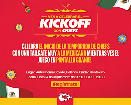 Celebra el Kickoff con Chiefs