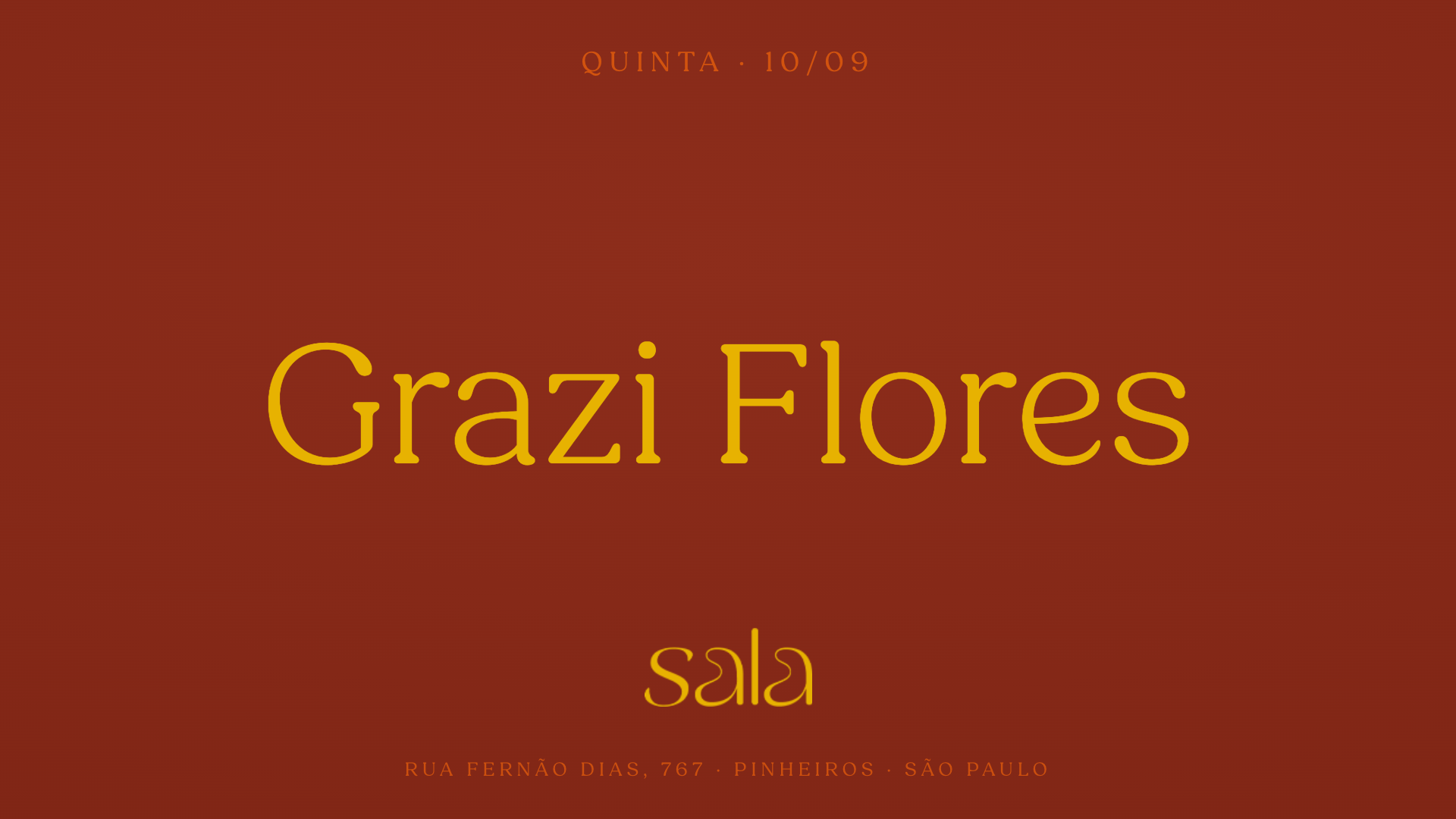 Sala recebe Grazi Flores