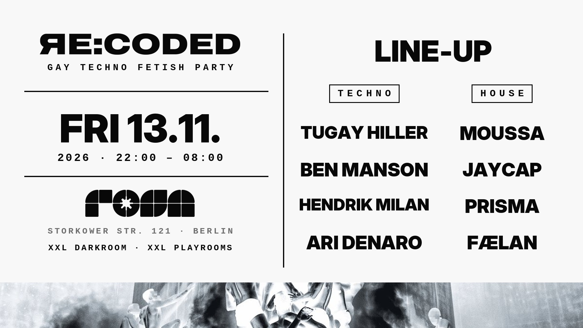 RE:CODED - Gay Fetish Party · XXL Darkroom · Techno & House