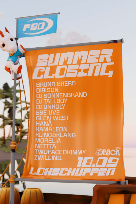 F90 SUMMER CLOSING with zwilling. / HANÀ / DJ Tallboy / Kamäleon / KLING&KLANG / Amøn & more