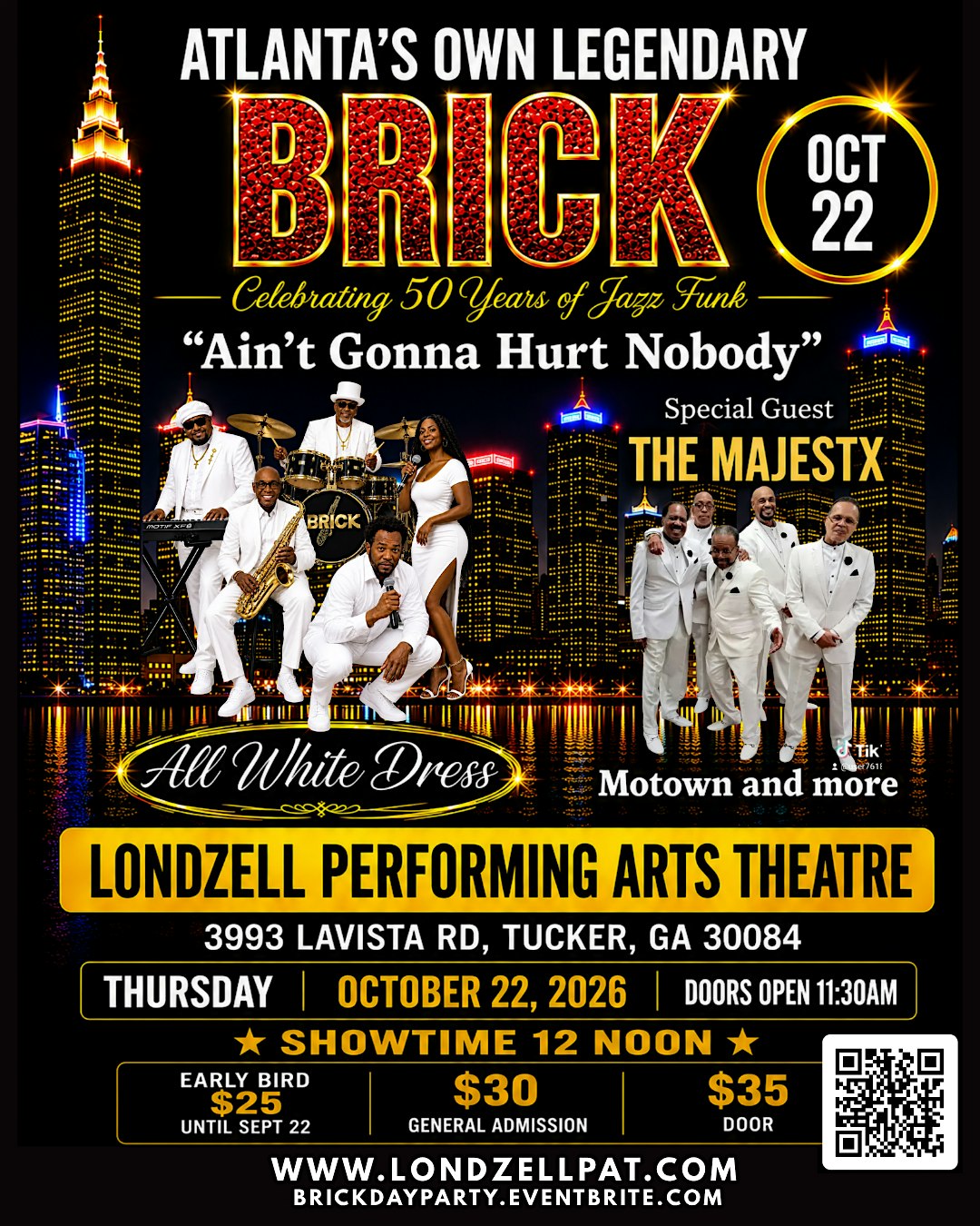 Atlanta’s Own Legendary BRICK — Celebrating 50 Years of Jazz Funk!