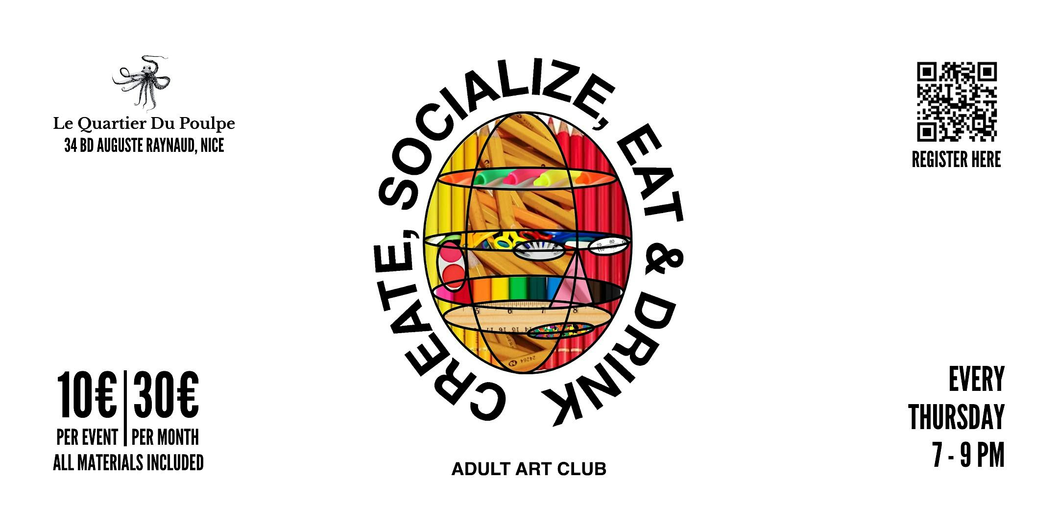 Creative Apero & Social Art Night at Le Quartier du Poulpe (Nice, FR)