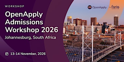 OpenApply Admissions Workshop South Africa 2026