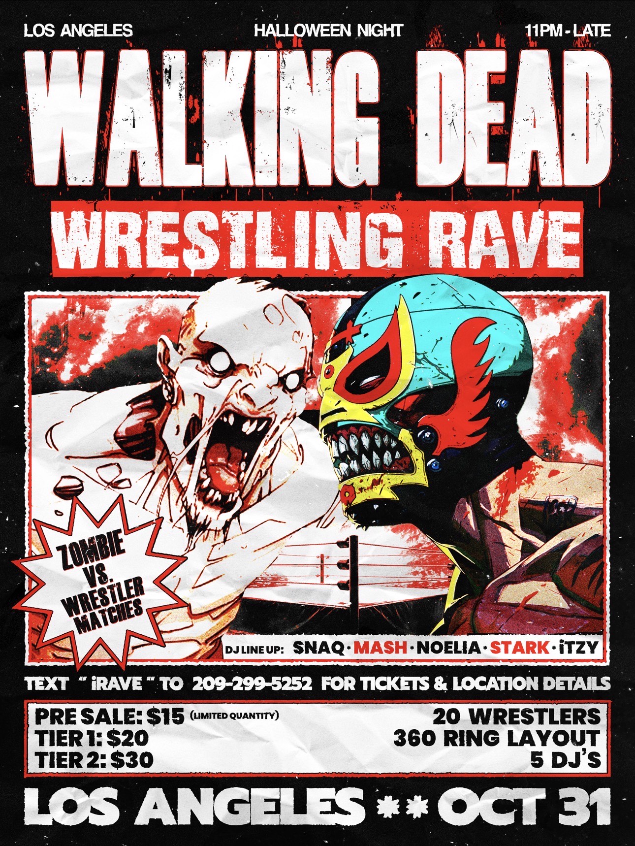 HALLOWEEN  WRESTLING  RAVE
