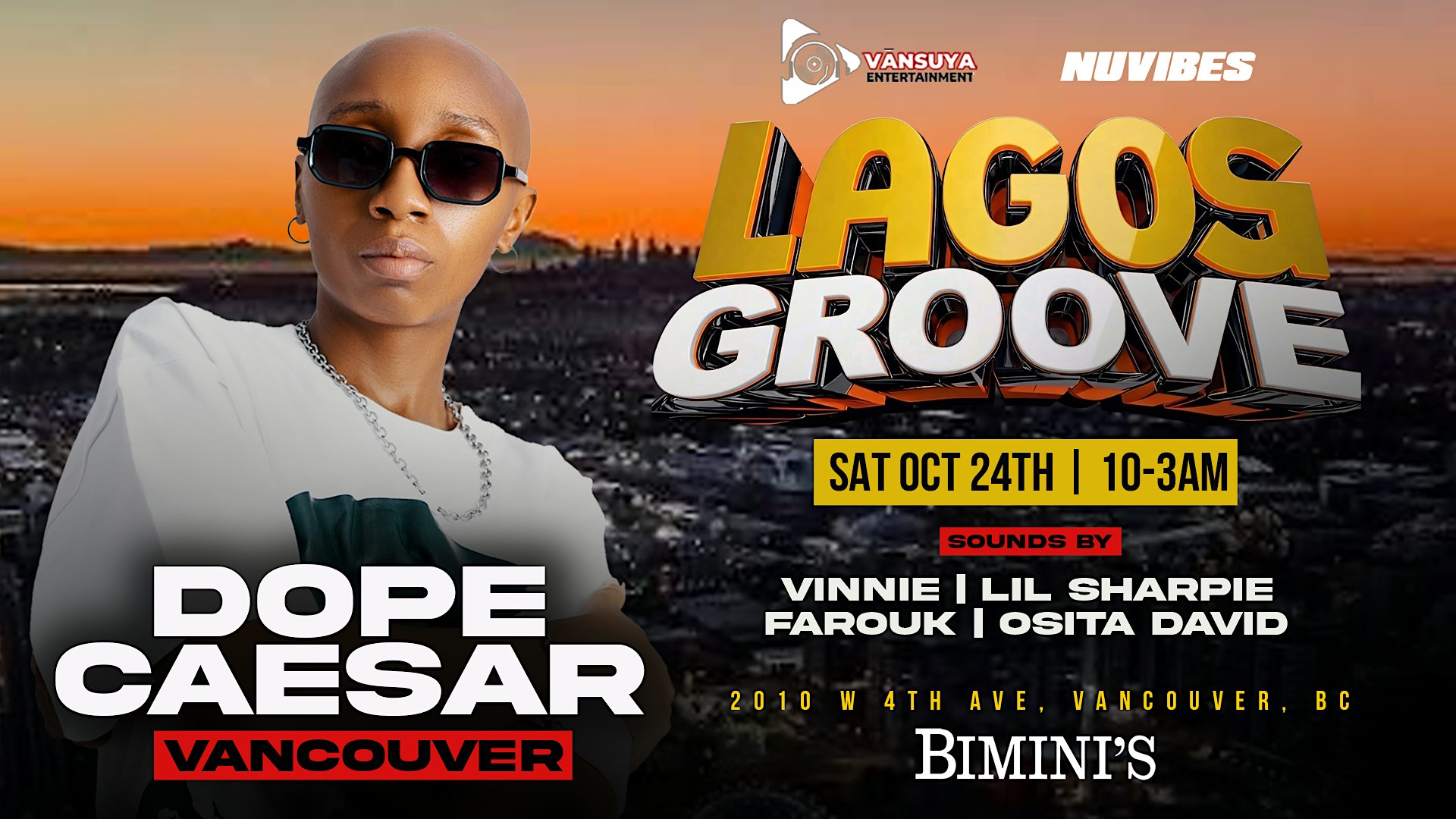 DOPE CAESAR LIVE IN VANCOUVER --- LAGOS GROOVE