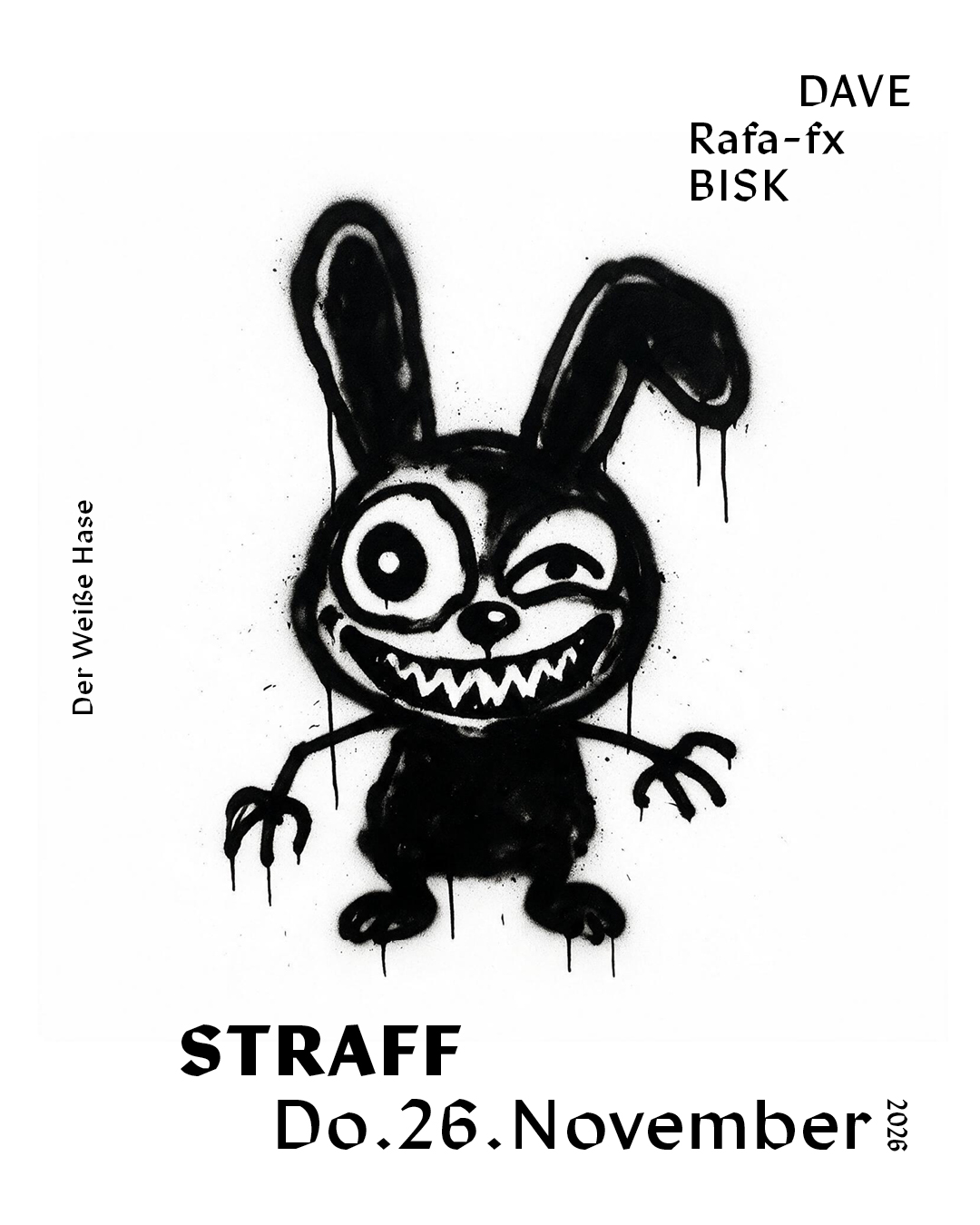 STRAFF / Thursday Techno / 5€ until 1 AM ( with Ticket )