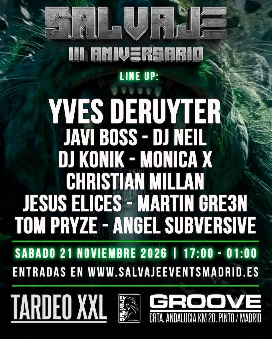 SALVAJE 3 ANIVERSARIO EN GROOVE