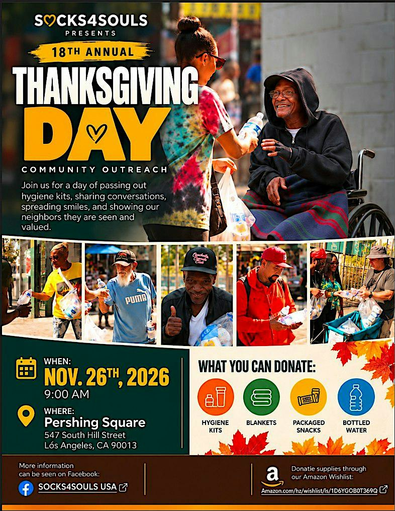 Socks4Souls: 18th Annual Thankful to Give Event