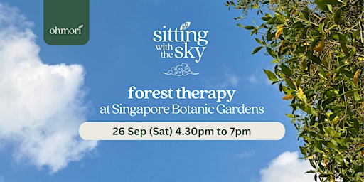 Forest Therapy & Bathing: Sitting with the Sky (Saturday 26 September)