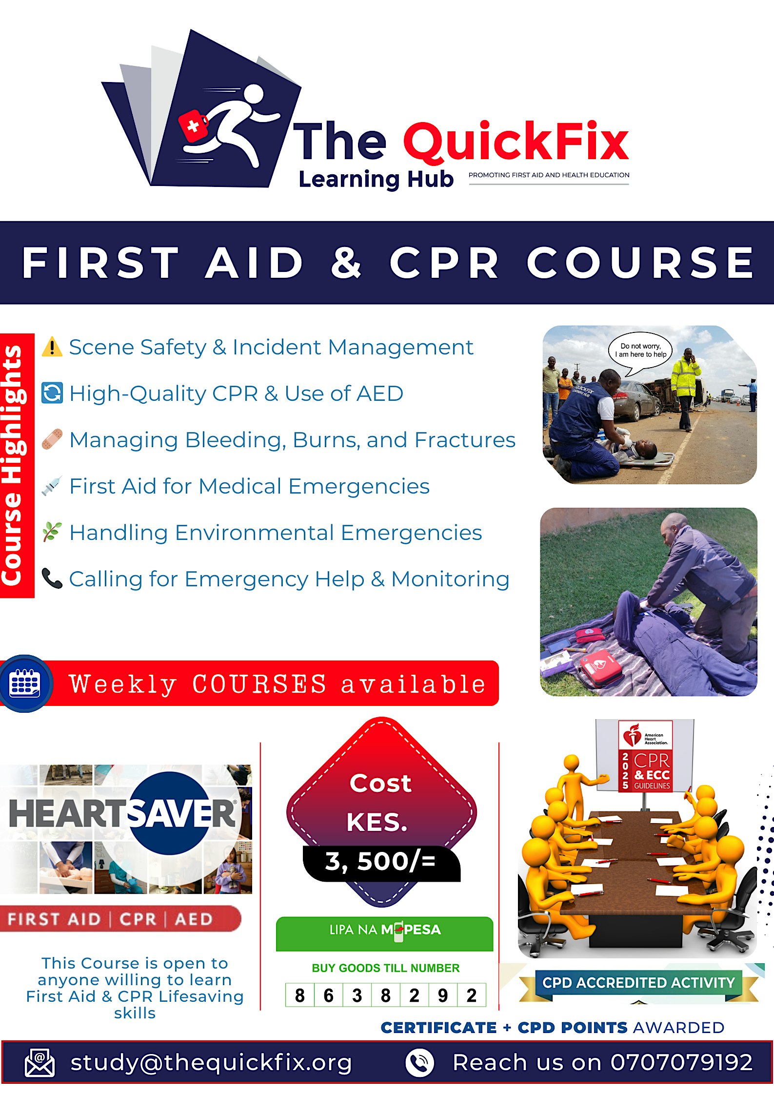 FIRST AID & CPR Course