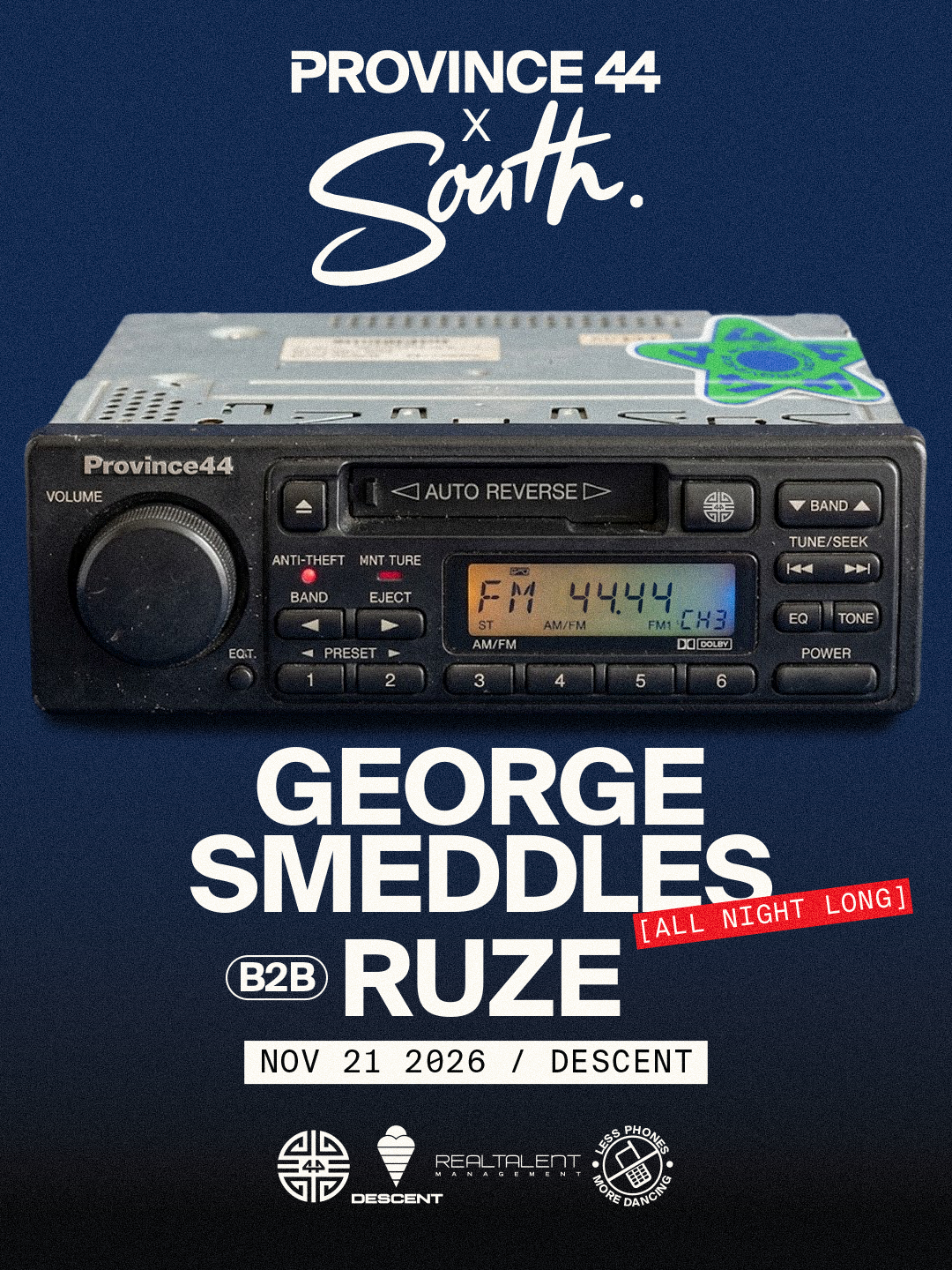 Province 44 Presents George Smeddles B2B RUZE (All Night Long)