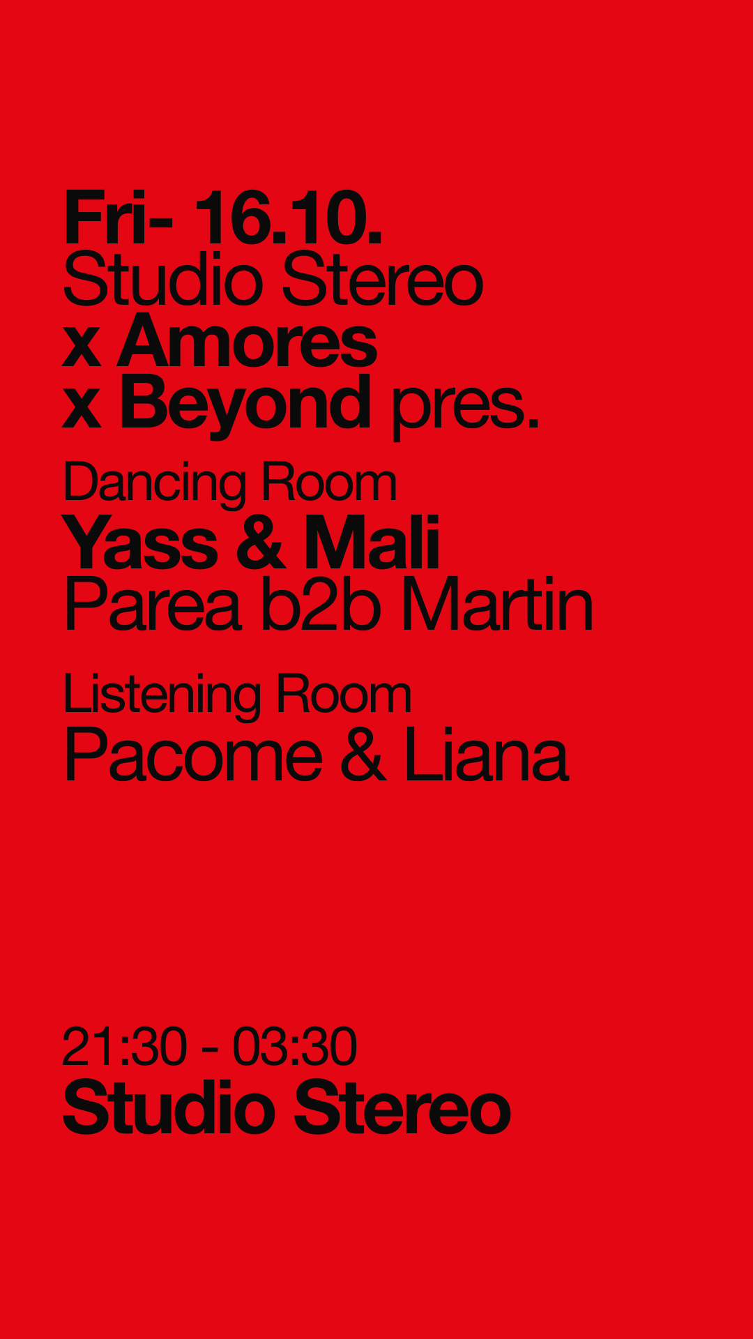 Studio Stereo x Amores & Beyond pres. Yass & Mali