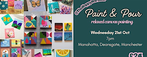 Paint & Pour: relaxed canvas painting, Manchester
