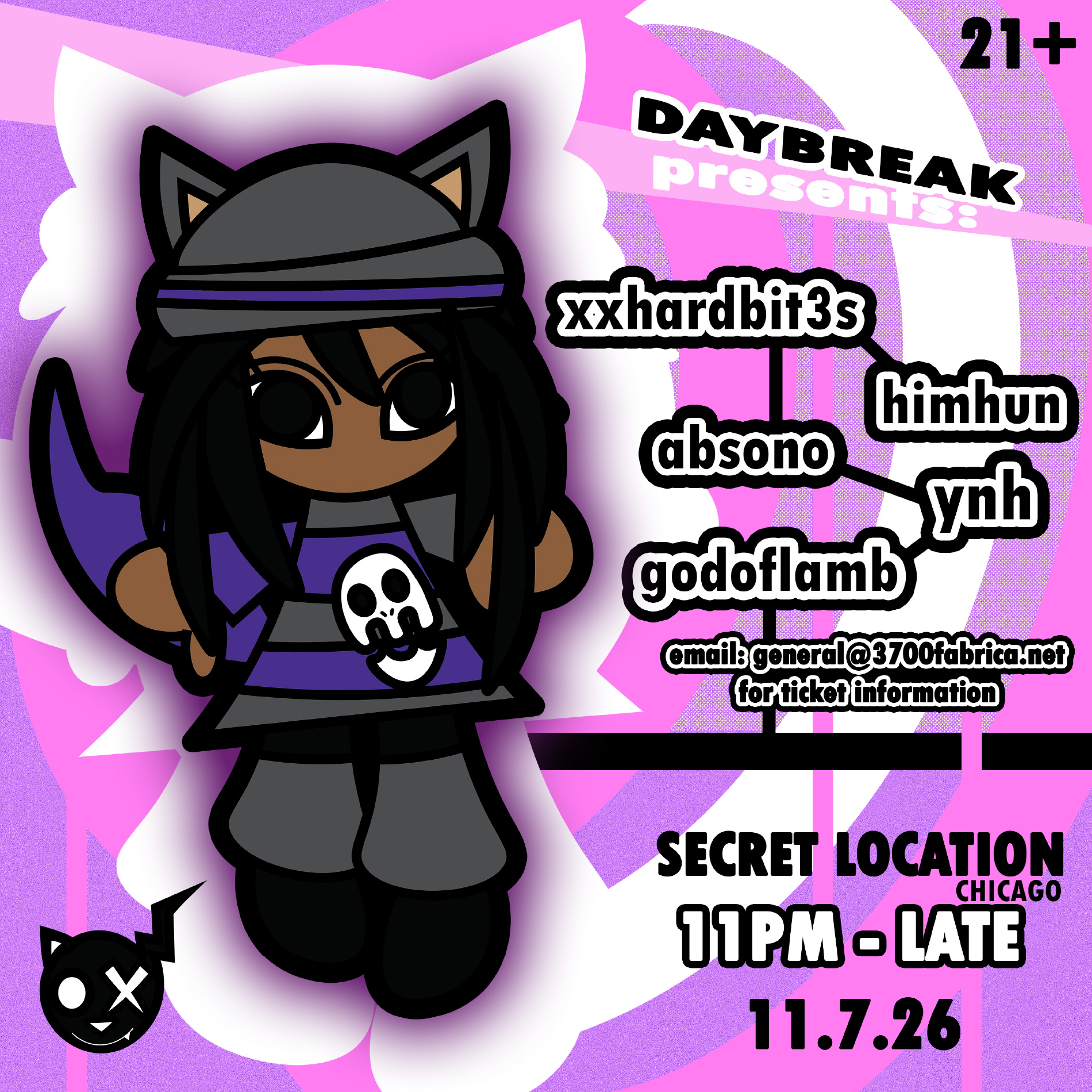 Daybreak presents: xxbadhabits, Absono, godoflamb, himhun, ynh