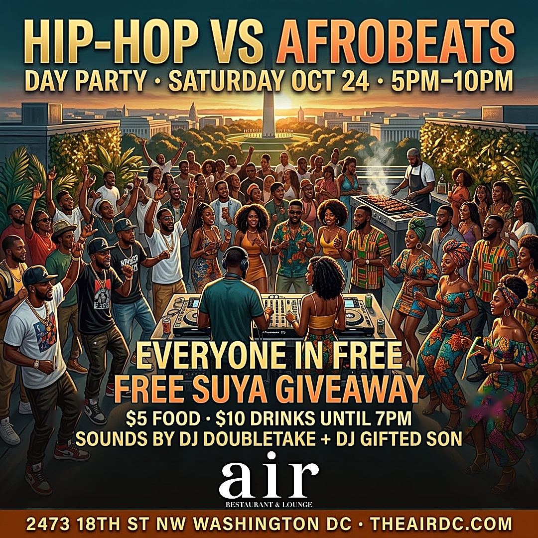 Hip-Hop vs Afrobeats Day Party| Everyone In Free + Free Suya 
