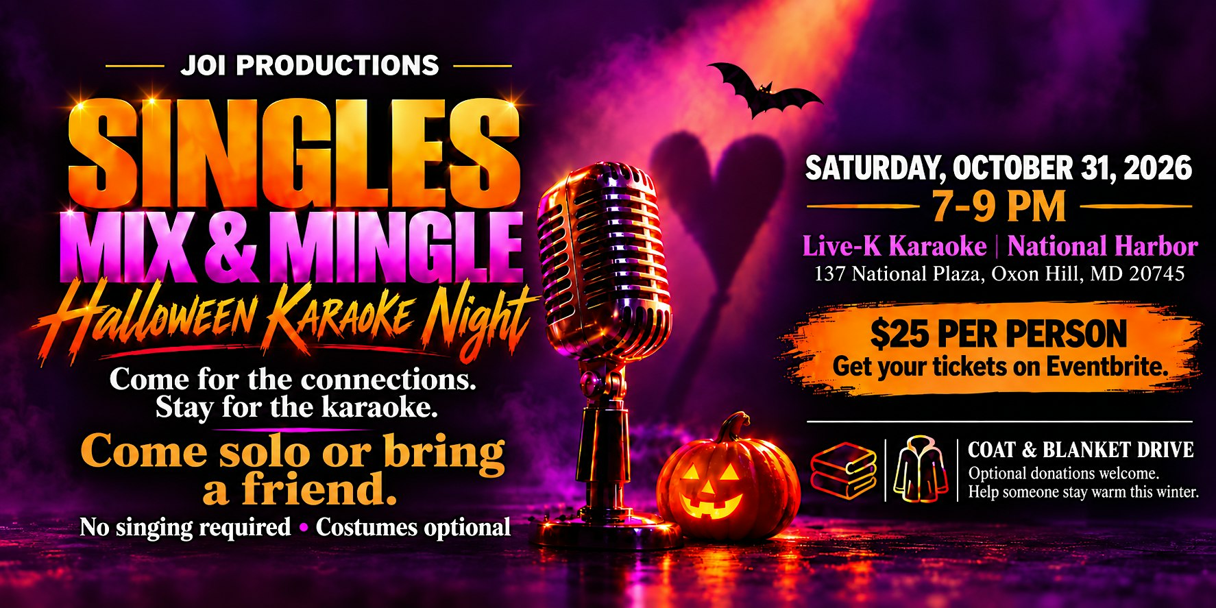 Singles Mix & Mingle: Halloween Karaoke Night