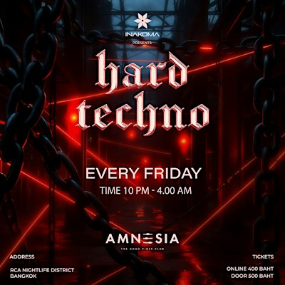Hard Techno Every Friday night - unlimited drinks