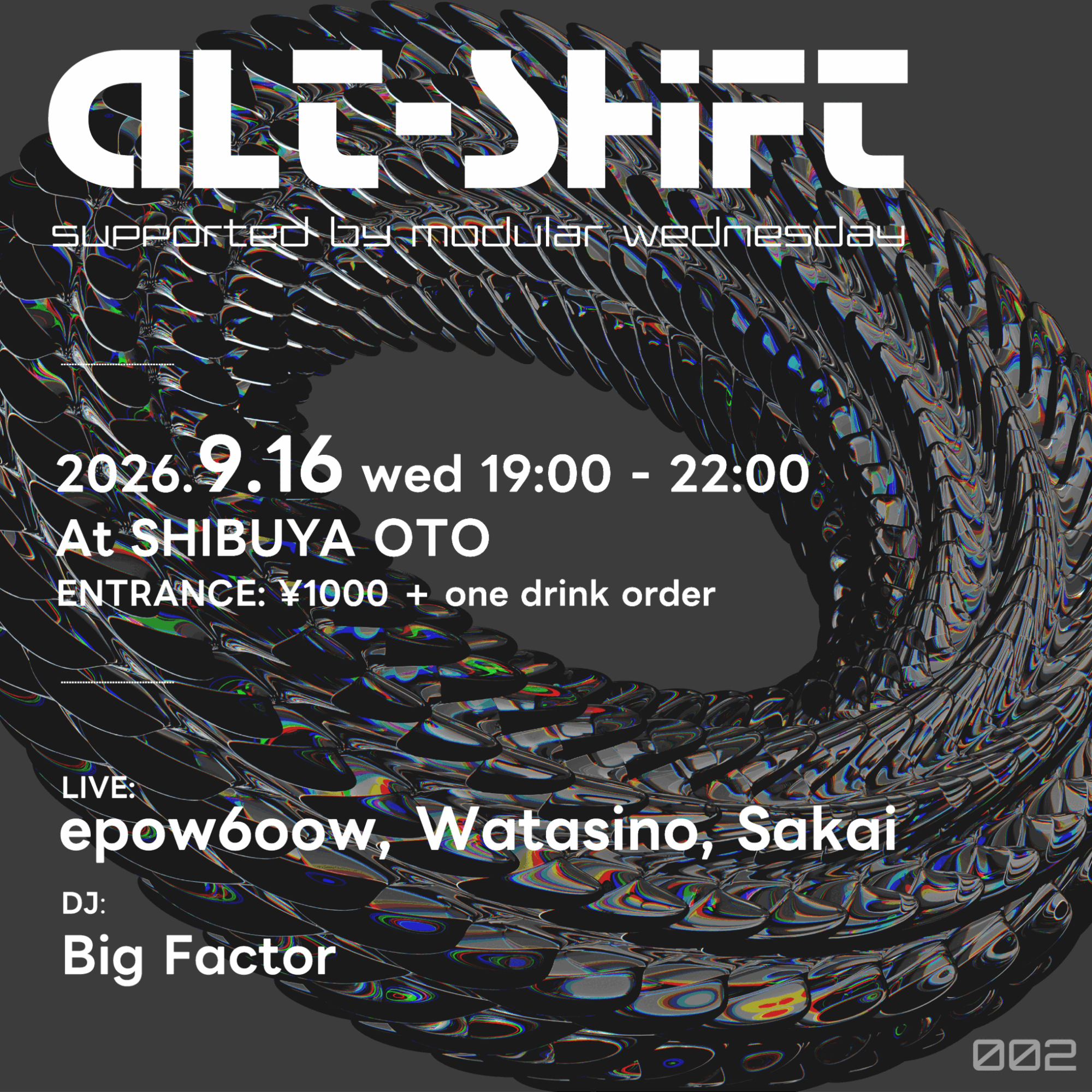 ALT-SHIFT #2 supported by Modular Wednesday