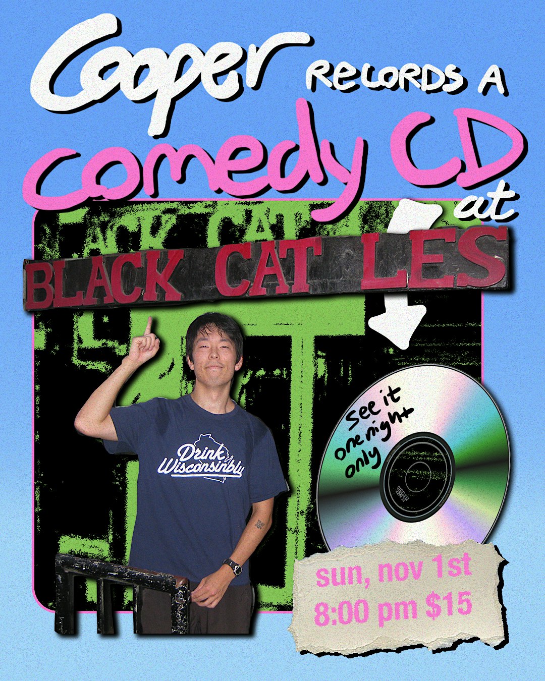 Cooper records a comedy CD