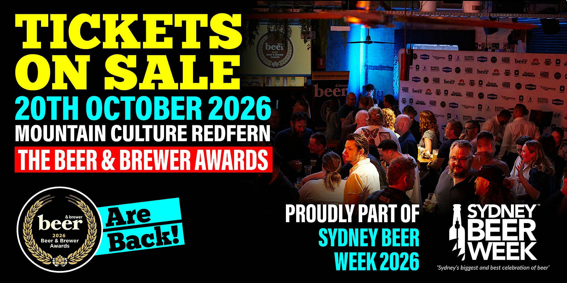 Beer & Brewer and Sydney Beer Week Awards Night 2026