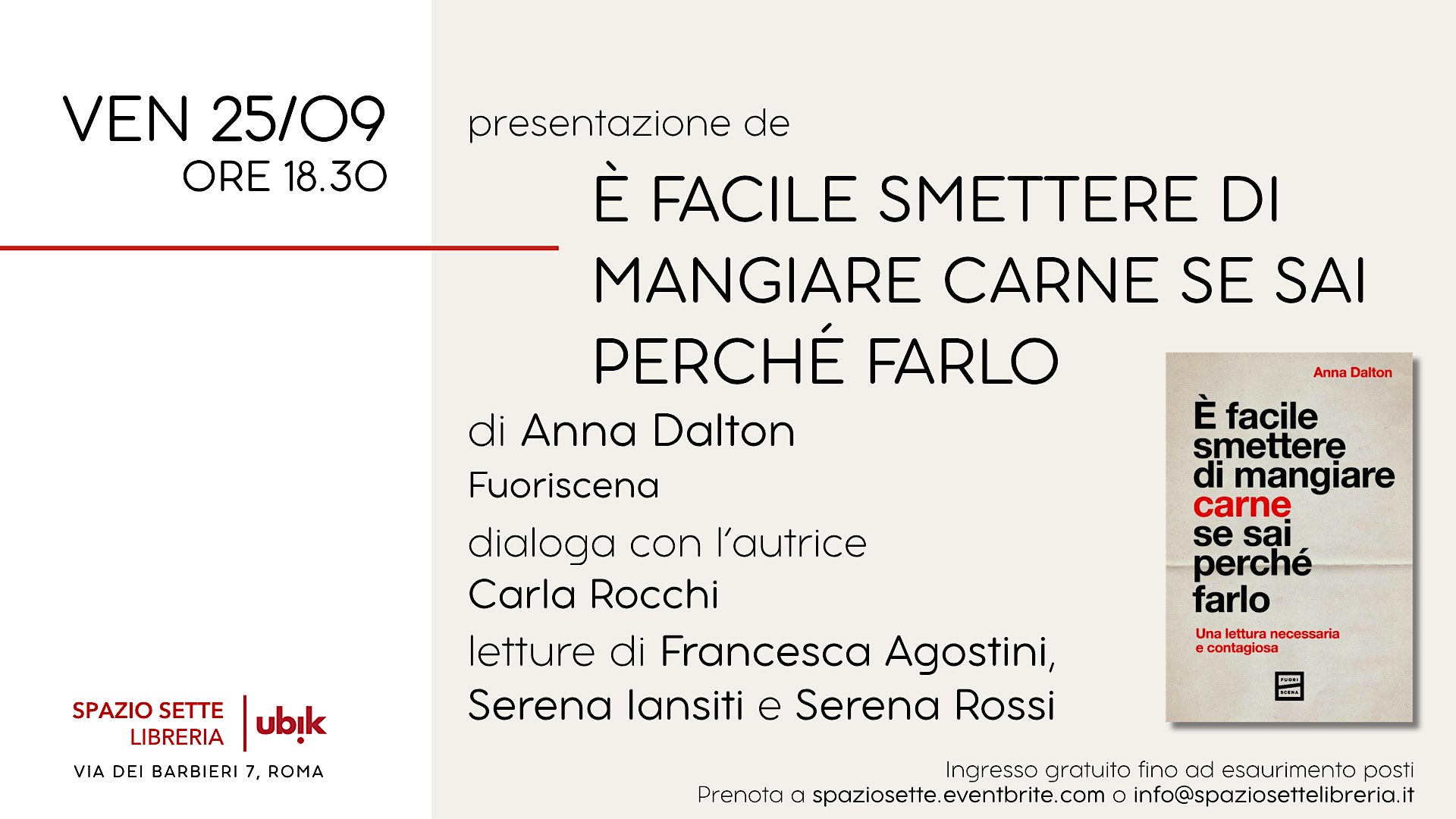 Presentazione di "È facile smettere di mangiare carne se sai perché farlo"
