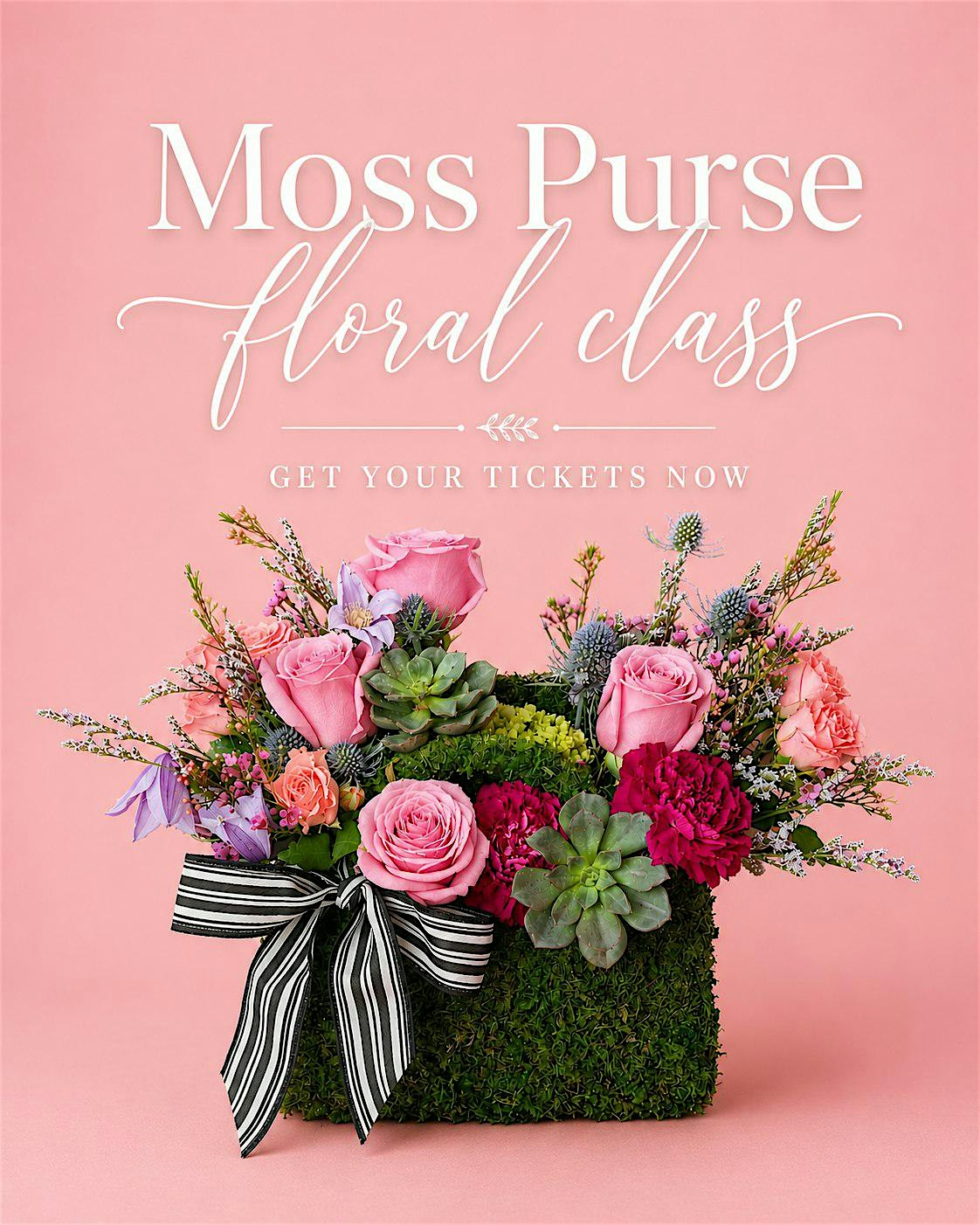 Treasured Market - Moss Purse Floral Class