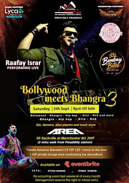 BOLLYWOOD MEETS BHANGRA 3 with RAAFAY ISRAR