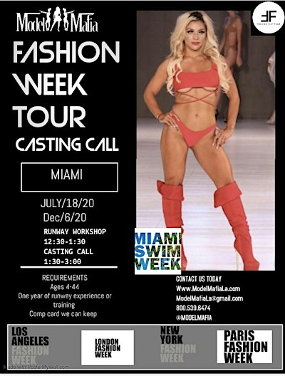 MIAMI SWIM  WEEK  CASTING CALL AND RUNWAY BOOTCAMP