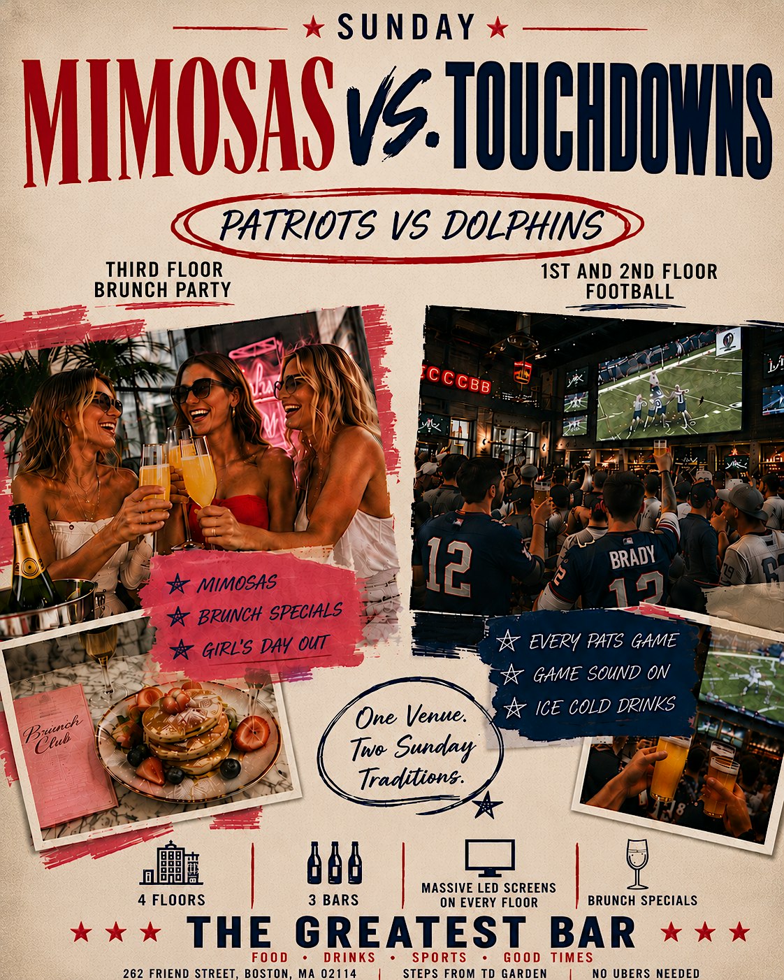 Patriots vs Dolphins Brunch Watch Party at The Greatest Bar