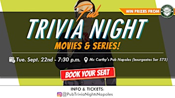 Pub Trivia Night - Movies & Series! (Napoles)