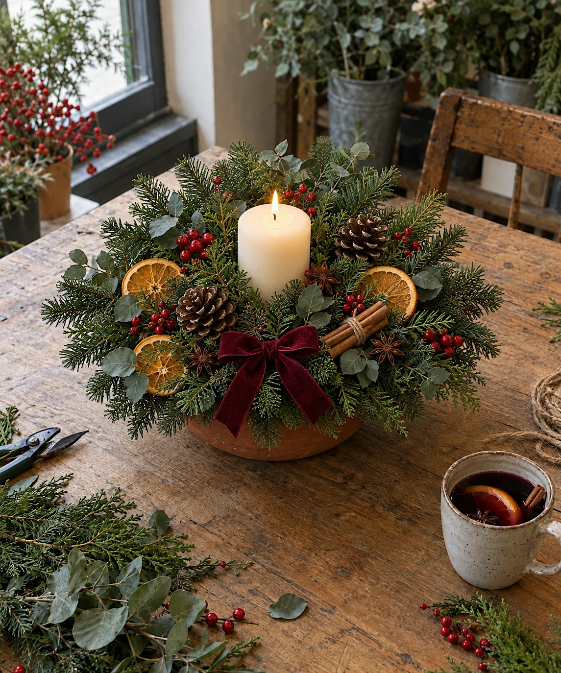 Taller de Centros de Mesa Navideños - Christmas Table Centrepiece Workshop