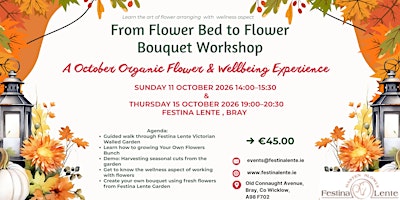 From Flower Bed to Flower Bouquet - October  Wellbeing Workshop