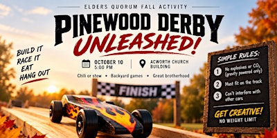 Elders Quorum Fall Activity Pinewood Derby Unleashed