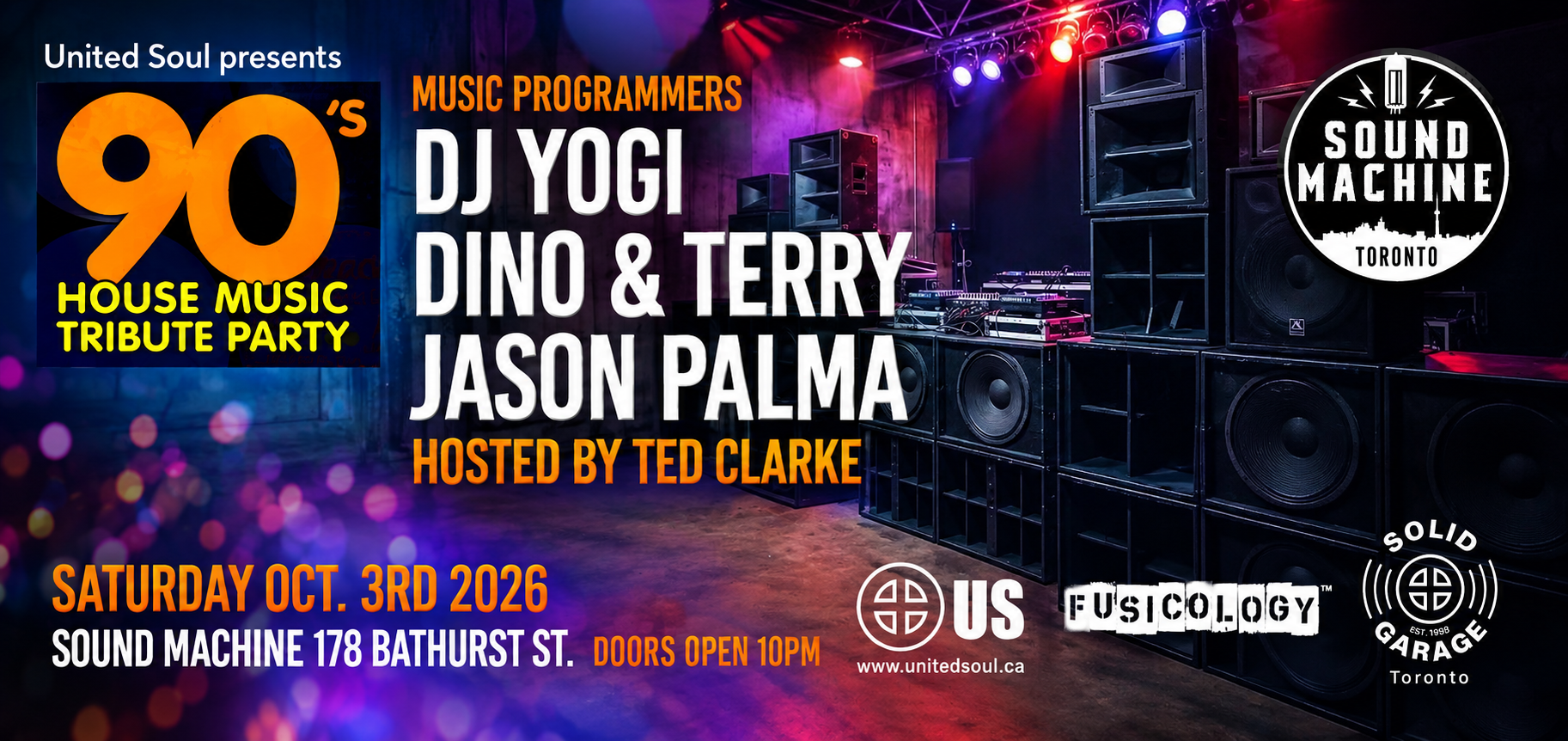 90's House Music Tribute Party with Dino & Terry, Jason Palma & DJ Yogi
