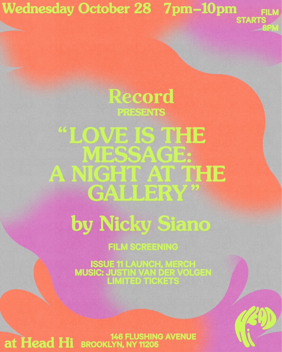 Nicky Siano Film Screening + Record Magazine Issue 11 Launch