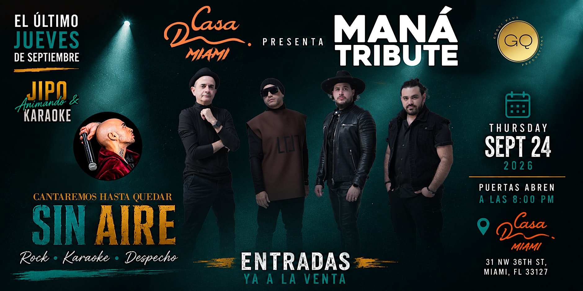 Maná Tribute: Cantar hasta quedar sin aire   *Rock · Karaoke · Despecho*
