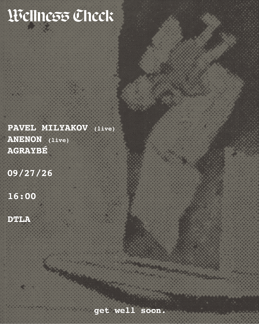 Wellness Check presents: Pavel Milyakov (live), Anenon (live), agraybé