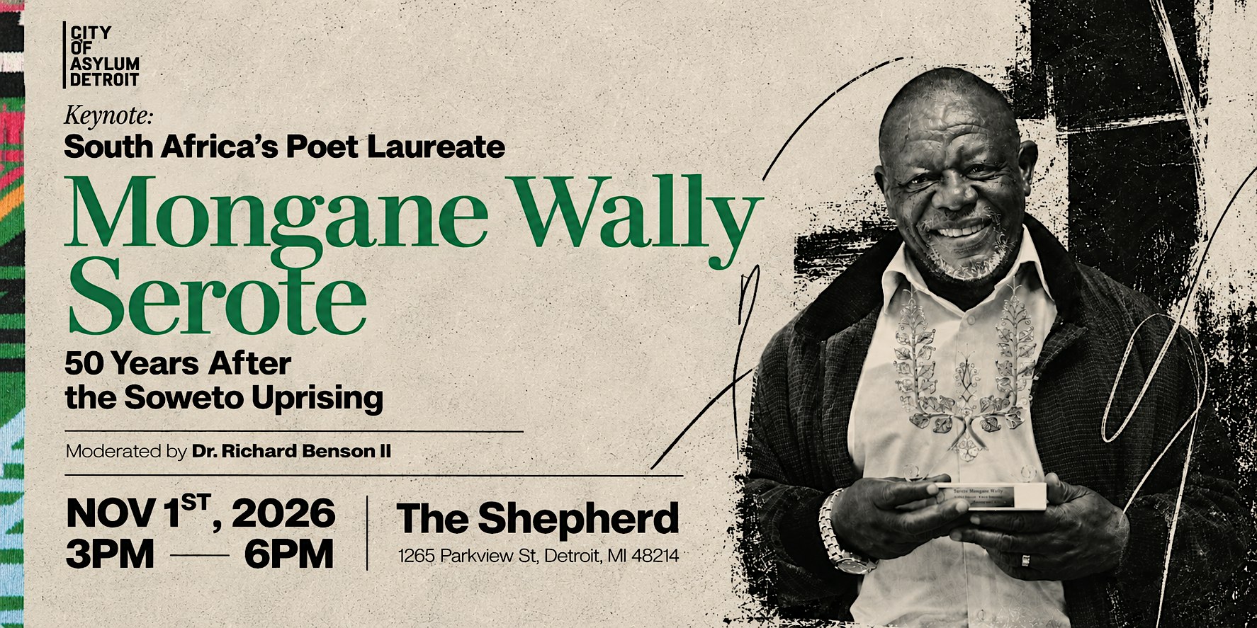 Keynote: South Africa’s Poet Laureate Mongane Wally Serote