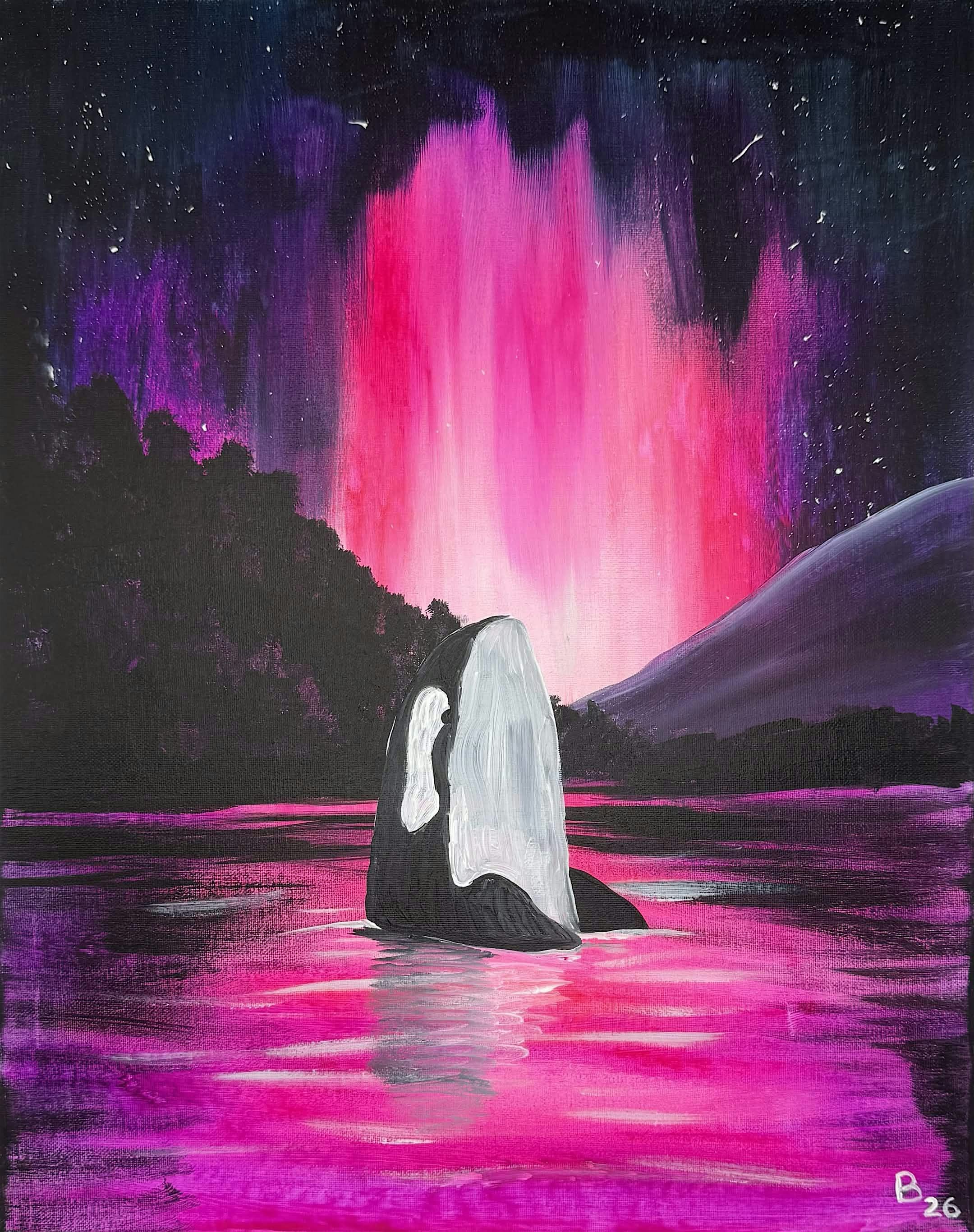 Orca Northern Lights Paint and Sip
