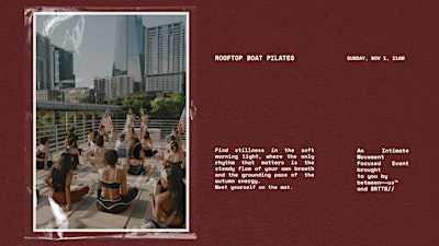 between—us™ x BRTTN// — Rooftop Boat Pilates